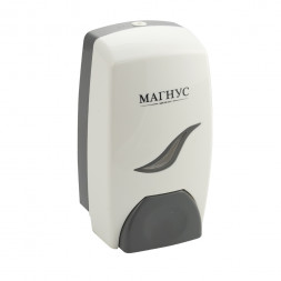 Дозатор для жидкого мыла MAGNUS 684 / abs-пластик / кнопка / 1 л / белый