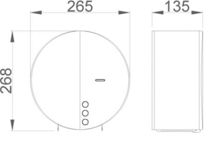 Диспенсер туалетной бумаги для средних рулонов Nofer металл матовая сталь / 05046.S