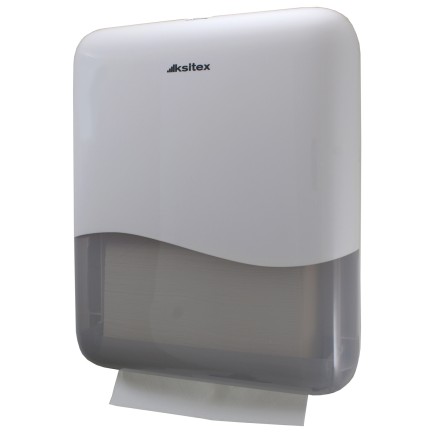 Диспенсер бумажных полотенец V-сложения Ksitex пластик Белый / TH-907W