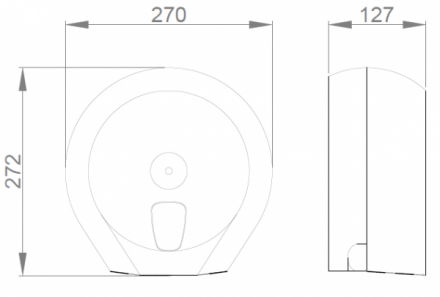 Диспенсер для средних рулонов туалетной бумаги Nofer пластик черный / 05010.N