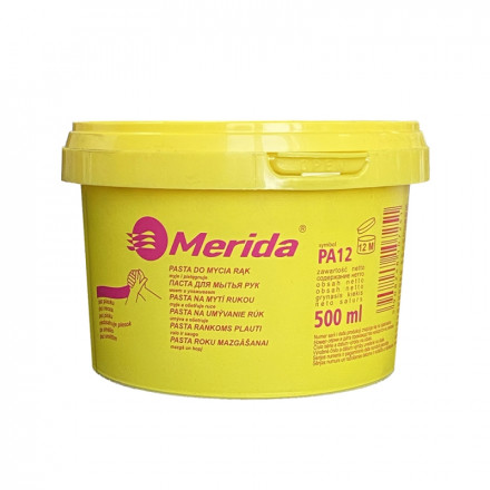 Паста для мытья рук &quot;MERIDA MECHANIK&quot; от сильных загрязнений банка 500 мл / PA12 (ПА12)