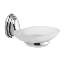 Мыльница стеклянная настенная 13,3 см D-Lin хром / D220310