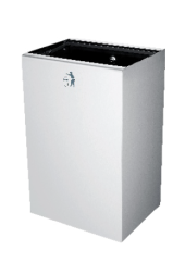 Урна настенная 40 л WisePro нержавеющая сталь с держателем пакета / 77-63