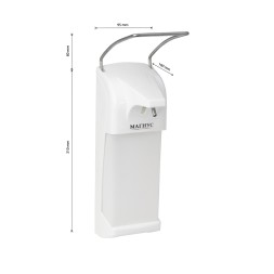 Дозатор для жидкого мыла MAGNUS 698 / abs-пластик / локтевой / 1 л / белый