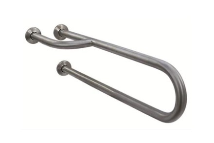 Поручень NOFER для людей с ограниченными возможностями полукруглый левый металл белый / 15048.W