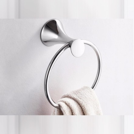 Держатель настенный для полотенец в форме кольца Potato хром / P7504