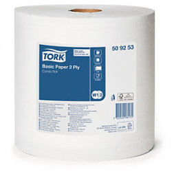 Протирочная бумага Tork Basic Paper 509253 W1/W2 (рул)