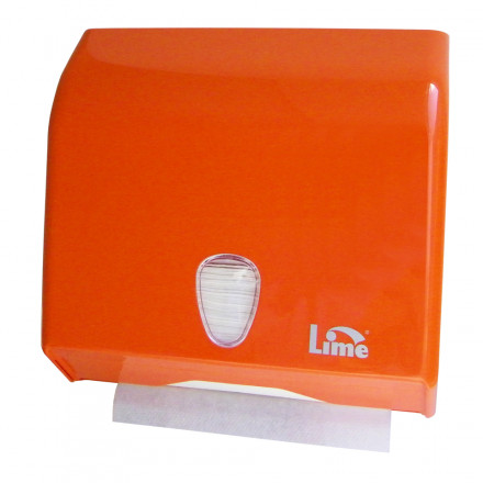 Lime 926003 Диспенсер бумажных полотенец V-сложения пластик оранжевый