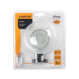 Мыльница стеклянная Fixsen Comfort Black Черный / FX-86008