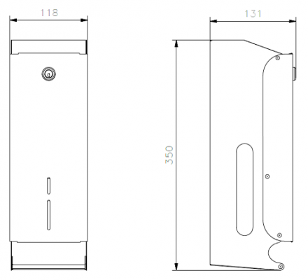 Диспенсер для бытовых рулонов туалетной бумаги Nofer металл хром / 05102.B