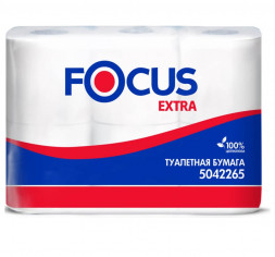 Туалетная бумага БЫТОВАЯ 48м, 2слоя Focus Extra 5067596 (рул.)
