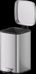 Урна квадратная с педалью Primanova 12 л Матовая сталь / D-JH-8855-A