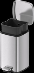 Урна квадратная с педалью Primanova 12 л Матовая сталь / D-JH-8855-A