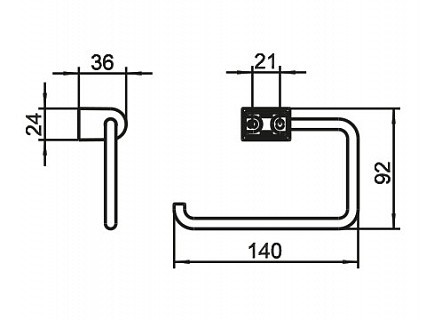 Держатель туалетной бумаги Keuco SMART.2 латунь хром / 14762010000
