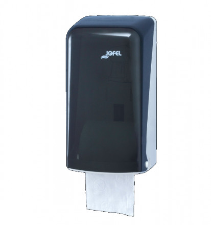 Диспенсер для бытовых рулонов туалетной бумаги пластик черно-белый Jofel Azur AF51401