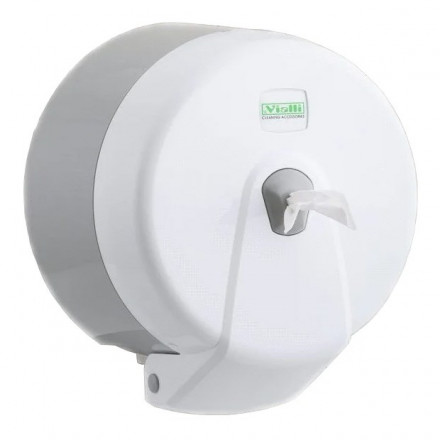 Диспенсер для рулонов с центральной вытяжкой туалетной бумаги пластик белый Vialli K9