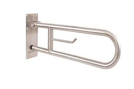 Поручень NOFER для людей с ограниченными возможностями полукруглый 80 см металл хром / 15051.80.B