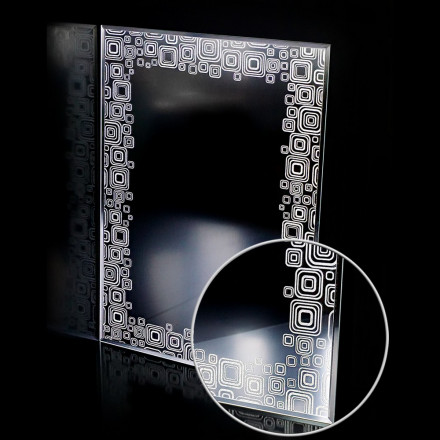 Klimi 46817 Зеркало с перфорированным серебряным узором