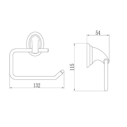 Держатель для туалетной бумаги D-Lin без крышки металл хром / D241310