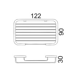 Мыльница решетчатая D-Lin металл хром / D201701