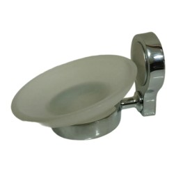 Мыльница настенная 11 см D-Lin стекло металл хром / D220300