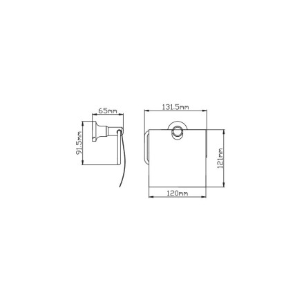 Держатель для туалетной бумаги Potato c крышкой металл черный / P1803BL
