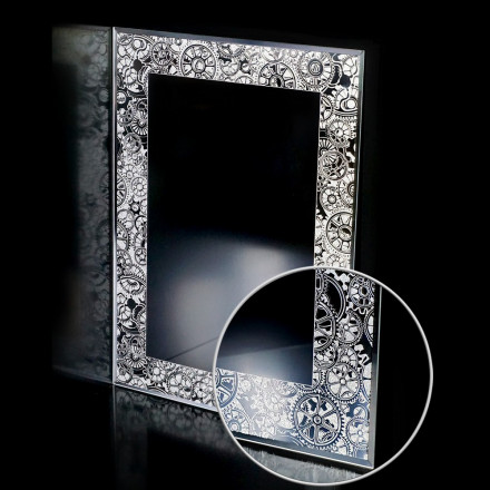 Klimi 46818 Зеркало с перфорированным серебряным узором