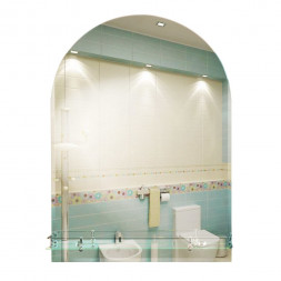 Klimi 45653 Зеркало с фацетом и полкой в ванную комнату или прихожую