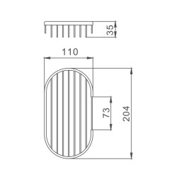 Мыльница решетчатая D-Lin металл хром / D201702