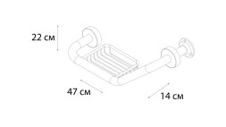 Поручень для ванны с мыльницей Fixsen Hotel Хром / FX-31018