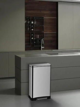 Ведро для мусора педальное WeltWasser LASSY MT 30L Матовая сталь / 10000009935