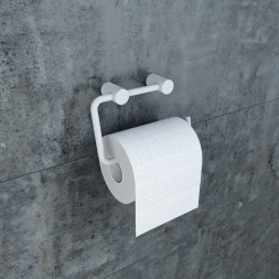 Держатель для туалетной бумаги IDDIS без крышки металл белый / PETWT00i43