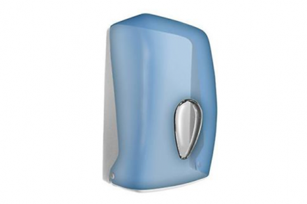 Диспенсер для рулонов центральной вытяжки туалетной бумаги Nofer пластик синий / 04108.mini.T