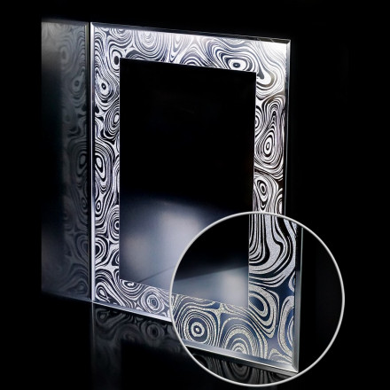 Klimi 46819 Зеркало с перфорированным серебряным узором