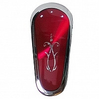 RUSSIA-MOSCOW 2650s Смеситель кухонный шаровый с сатеновой ручкой / красный