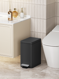 Ведро для мусора педальное WeltWasser MAGY BL 10L Черный матовый / 10000011263
