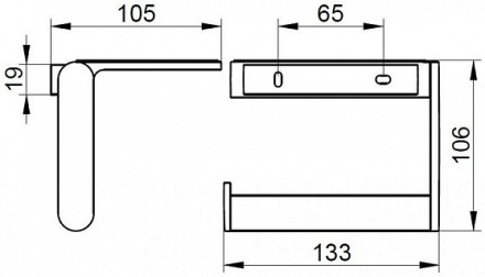 Держатель туалетной бумаги Keuco PLAN с полочкой латунь черный / 14973370000