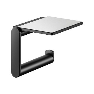 Держатель туалетной бумаги Keuco PLAN с полочкой латунь черный / 14973370000