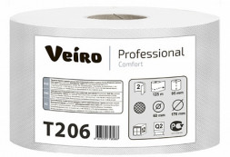 Туалетная бумага в средних рулонах Veiro Professional Comfort T206 (рул.)