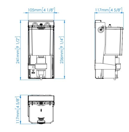 Дозатор для мыла-пены встраиваемый 1 л механический металл Mediclinics / DJFM0038A