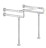 Поручень для людей с ограниченными возможностями WisePro 60 см двойной с опорами в пол металл+ABS пластик белый / 80-7
