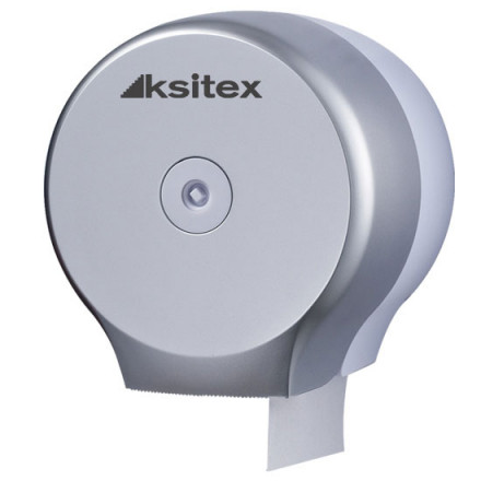 Диспенсер для бытовых рулонов туалетной бумаги пластик серебро Ksitex TH-8127F