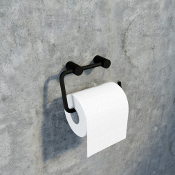 Держатель для туалетной бумаги IDDIS без крышки металл черный / PETBL00i43