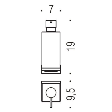 Дозатор для мыла COLOMBO DESIGN LOOK 0,3 л настенный стекло / B9316
