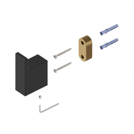 Крючок одинарный настенный Timo Petruma черный / 15211/03