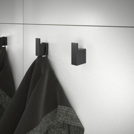 Крючок одинарный настенный Timo Petruma черный / 15211/03