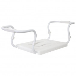 Сиденье для ванной Klimi M-KV03-01 / белый / нержавеющая сталь / пластик