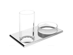 Подстаканник + чаша для мелочей Keuco Edition подвесной двойной хрусталь/металл хром / 11554019000