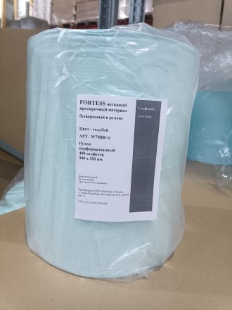 Протирочный материал FORTESS в рулоне, голубой 400 штук (рул.) / W78BR-32