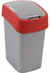 Корзина для мусора с откидной крышкой CURVER FLIP BIN 10L красный / 190170